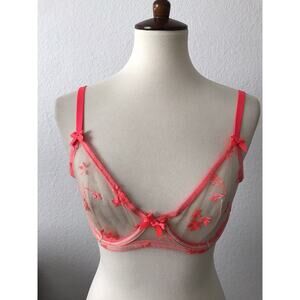 Fenty X Savage Foiled Sprigs Lingerie Sheer Floral Underwire Bra